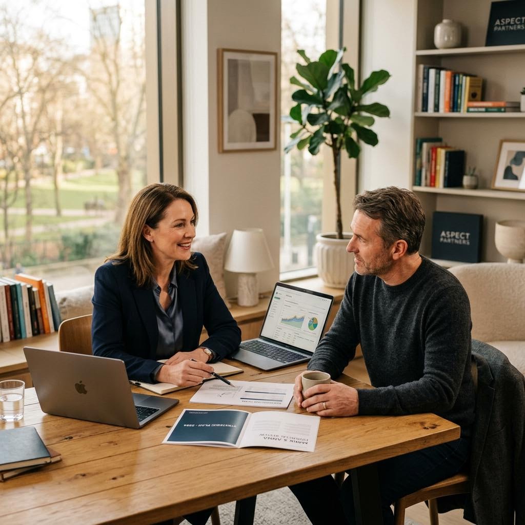Advisor and client having a collaborative planning conversation