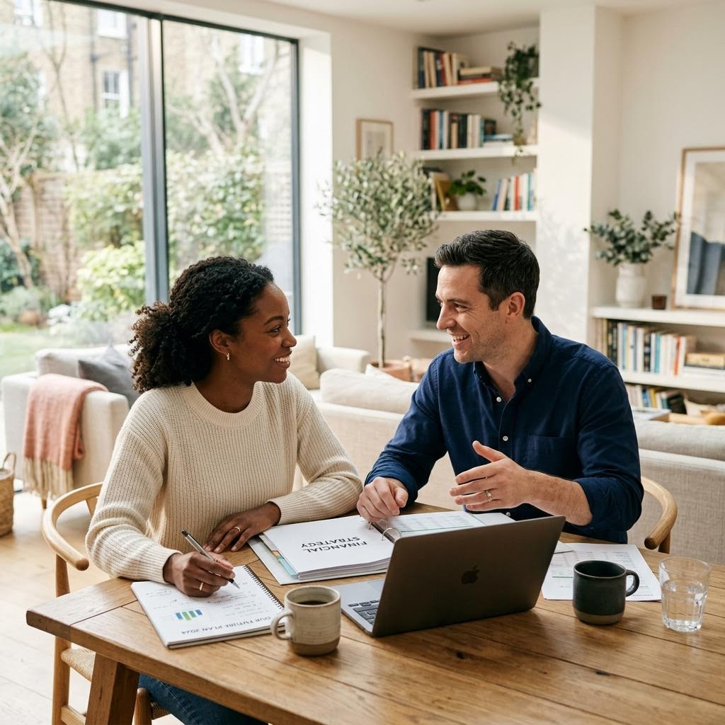 Business owner and tax professional reviewing current-year information.