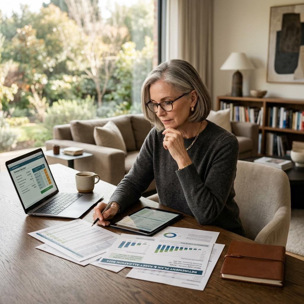 Older adult preparing for retirement